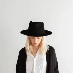Gigi Pip Women’s Black Zephyr Rancher Felt Wool Hat Size 59 M/L Australian Amazon.com: Gigi Pip Women main image 4